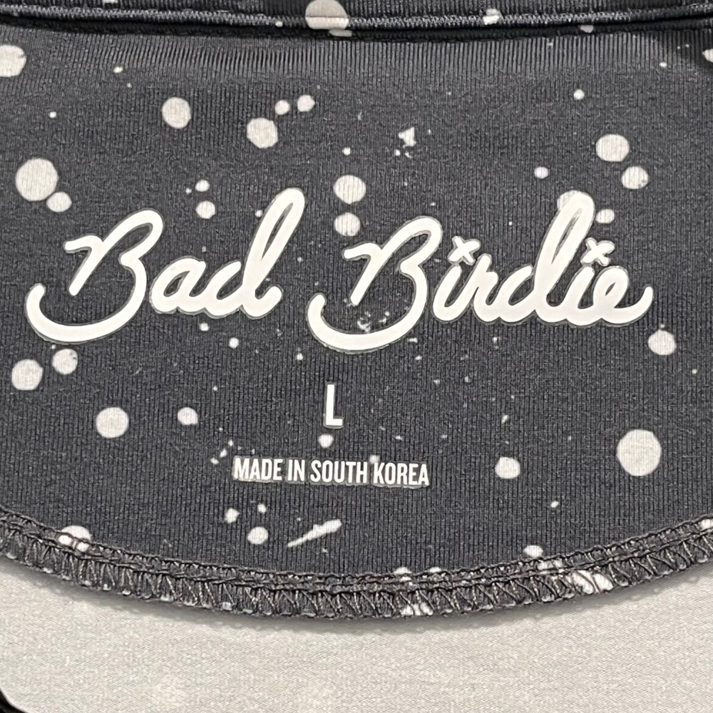 Bad Birdie Excellent Quarter Zip Pullover Womens Large Gray Splatter Print Golf - Picture 7 of 12
